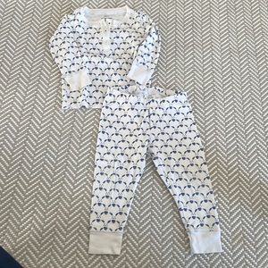 Roller Rabbit bunny heart pjs. Sm mark on sleeve. Will likely come out. 12-18m